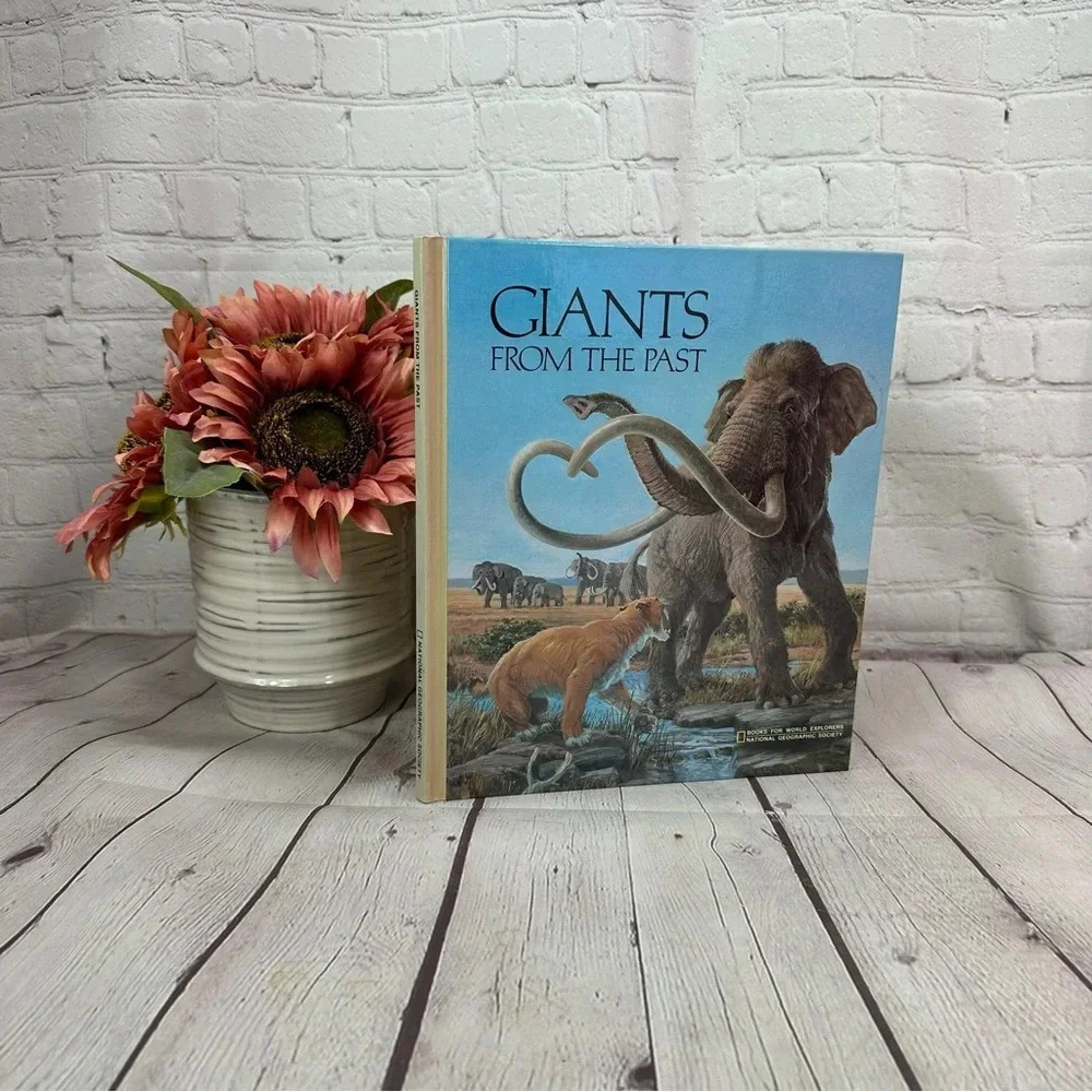 vintage children's Giants from the past book national geographic society 1983
